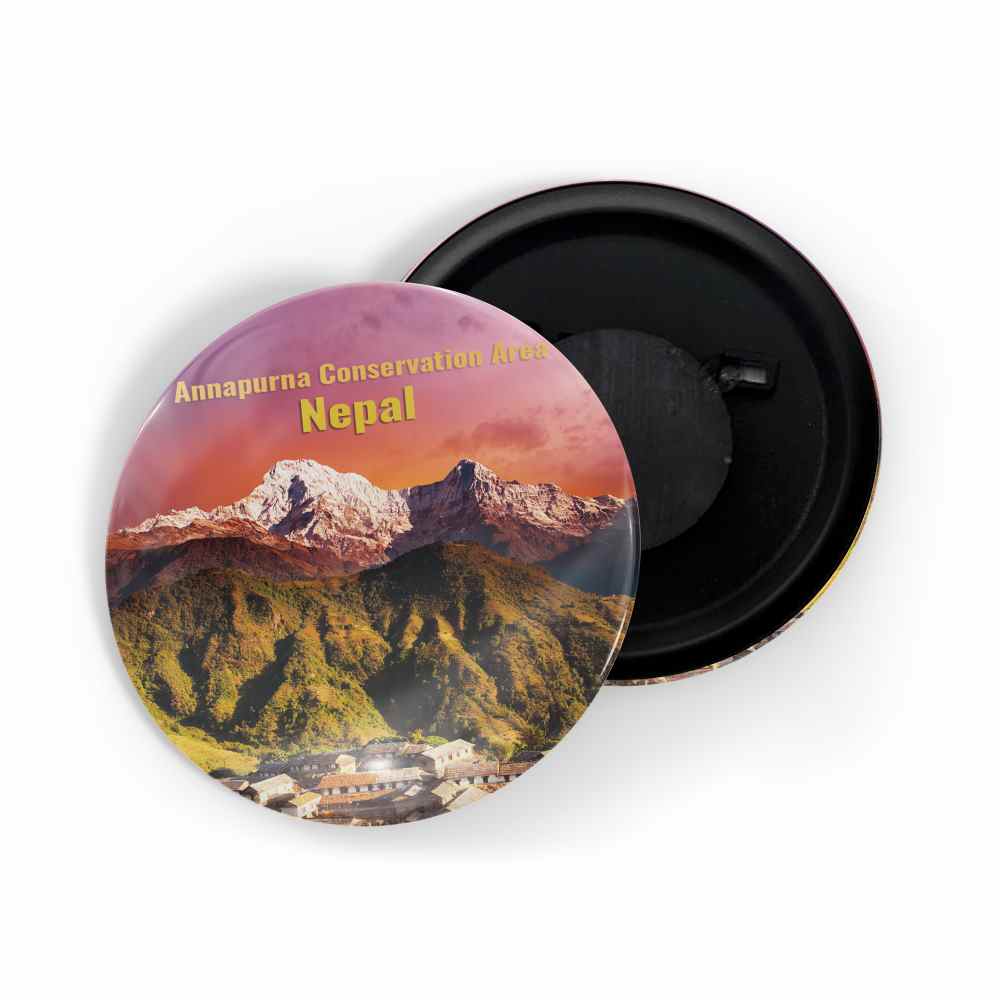 dhcrafts Fridge Magnet Multicolor Famous Tourist Place Annapurna Conservation Area Nepal Glossy Finish Design Pack of 1